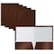 Better Office Products 2 Pocket Glossy Laminated Paper Folders Portfolio Letter Size, Brown, 25PK 80177 - alternate 1